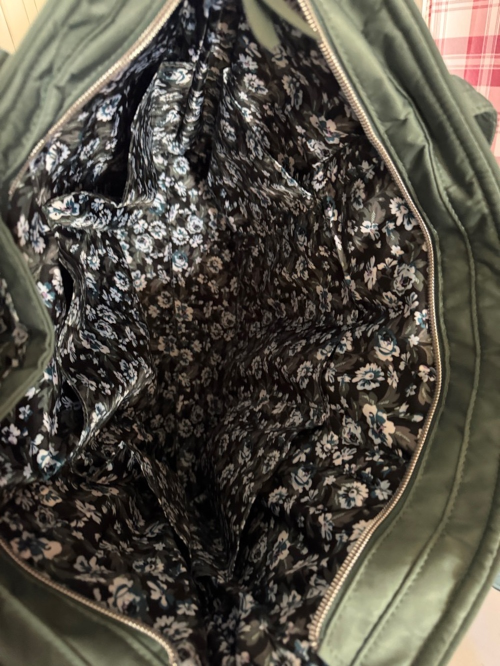 Vera Bradley Quilted Sage Green Tote - Picture 3 of 4